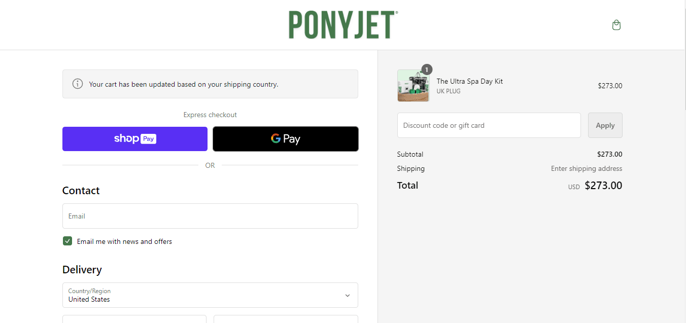 How to apply Pony Jet coupon code